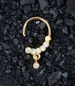 Ceremonial Fancy Nath or Nathni Gold Plated with American diamond nose ring