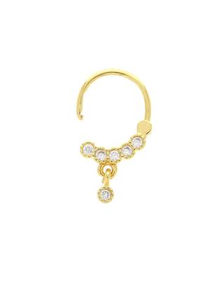 Ceremonial Fancy Nath or Nathni Gold Plated with American diamond nose ring 3