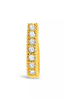 Casual Chunky Clip On Nose Stud or Nose Clip Gold Plated with American diamond nose ring