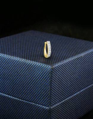 Casual Chunky Clip On Nose Stud or Nose Clip Gold Plated with American diamond nose ring 3