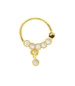 Ceremonial Festival Nath or Nathni Gold Plated with American diamond nose ring