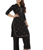 Black Kurti Pant Set
