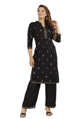 Black Kurti Pant Set 2
