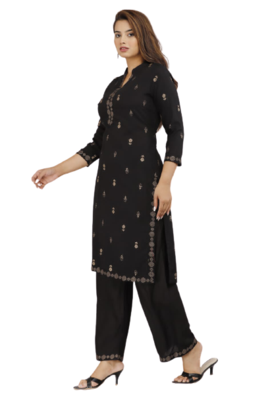 Black Kurti Pant Set 3