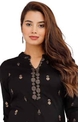 Black Kurti Pant Set 4