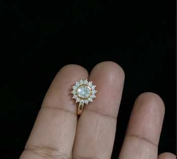 Casual Allure clip on nose stud or nose clip gold plated with american diamond nose ring 2