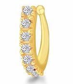 Casual Classy Clip On Nose Stud or Nose Clip Gold Plated with American diamond nose ring