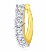 Casual Sizzling Clip On Nose Stud or Nose Clip Gold Plated with American diamond nose ring