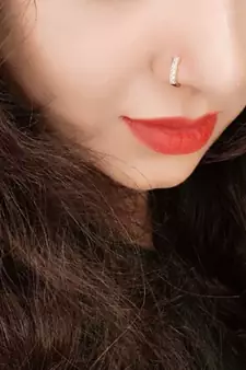 Casual Classy Clip On Nose Stud or Nose Clip Gold Plated with American diamond nose ring