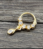Ceremonial Fancy Nath or Nathni Gold Plated with American diamond nose ring