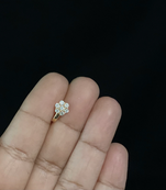 Party Floral clip on nose stud or nose clip gold plated with american diamond nose ring