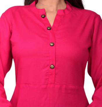 Pink Kurti & Black Skirt 3