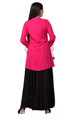 Pink Kurti & Black Skirt 4
