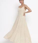 White printed cotton ethnic-kurtis