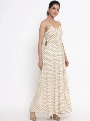 White printed cotton ethnic-kurtis 3