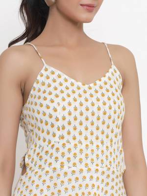 White printed cotton ethnic-kurtis 4