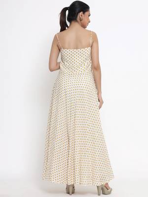 White printed cotton ethnic-kurtis 5