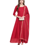 Red Gown& Duptta