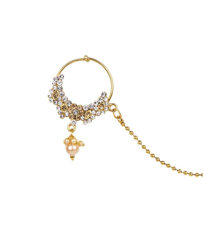 Traditional Wear Stone Studed Nath for Brides  Women and Girls