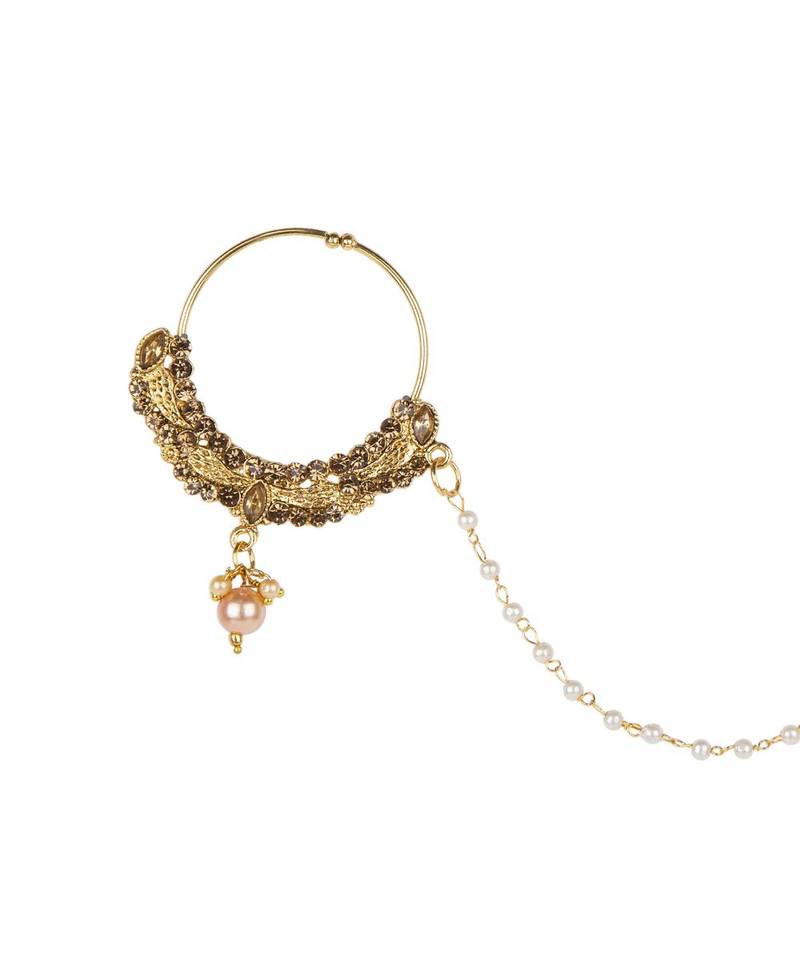 Traditional Wear Stone Studed Nath for Brides  Women and Girls