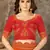 Multicolor embroidered chiffon saree with blouse