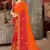 Multicolor embroidered chiffon saree with blouse