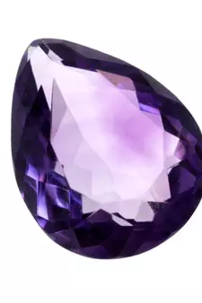 Natural Certified Amethyst Loose Gemstone 4.25 Ratti 3.86 Carat Pear Shape Jamunia Crystal