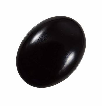 Natural Certified Black Onyx Gemstone 4.25 Ratti 3.86 Carat Oval Shape for Astrology Purposes 2