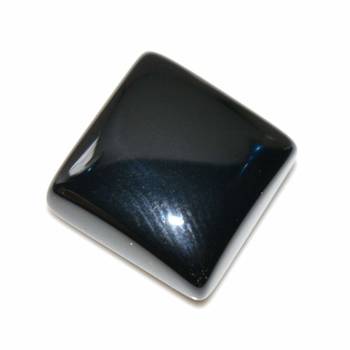 Natural Certified Black Onyx Haqiq Gemstone 2.25 Ratti 2.04 Carat Square Shape Chakra Healing 1