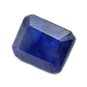 Natural Certified Blue Sapphire Gemstone 8.25 Ratti 7.5 Carat Neelam Rectangle Shape Ratan 1
