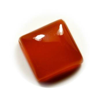 Certified Natural Carnelian 3.25 Ratti 2.95 Carat Raat-Ratuva Square Astrology Loose Stone 1