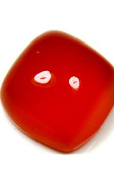 Certified Real Carnelian Stone 4.25 Ratti 3.86 Carat Square Cushion For Astrological Use