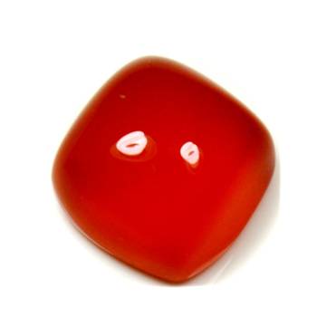 Natural Certified Square Cushion Shape Carnelian 5.25 Ratti 4.77 Carat Stone Rashi Ratan 1