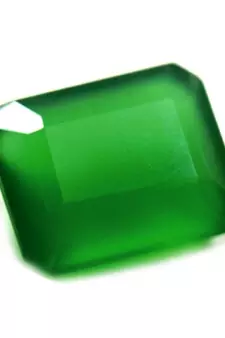 Natural Certified Green Onyx Gemstone 3.25 Ratti 2.95 Carat Rectangle Shape Rashi Ratan