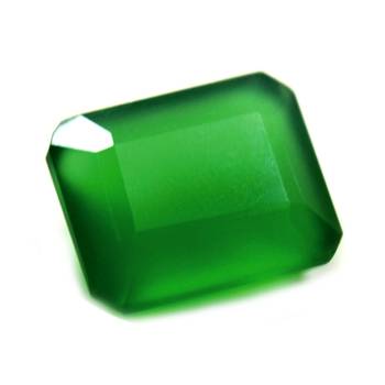 Natural Certified Green Onyx Gemstone 10.25 Ratti 9.32 Carat Rectangle Shape Rashi Ratan 1