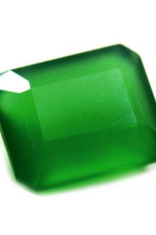 Natural Certified Green Onyx Gemstone 10.25 Ratti 9.32 Carat Rectangle Shape Rashi Ratan