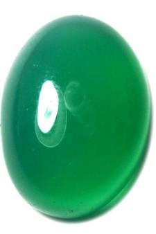 Natural Certified Green Onyx Loose Gemstone 4.25 Ratti 3.86 Carat Cabochon Oval Shape for Astrology Purposes