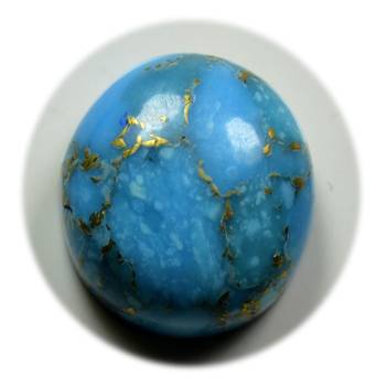 Real Certified Copper Turquoise Gemstone 7.25 Ratti 6.59 Carat Firoza Round Rashi Ratan 1