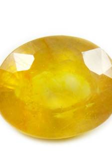 Natural Certified Yellow Sapphire Loose Gemstone 4.25 Ratti 3.86 Carat Oval Shape Stone