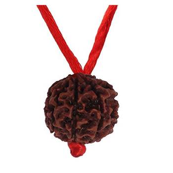Ath Mukhi Eight Faced Indonesia Rudraksha Beads Simple Pendant Meditation Locket with Red Thread Astrological Jewellery 1