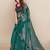 Green printed silk saree with blouse