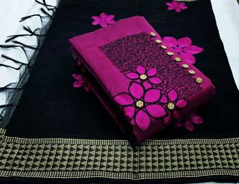 VredeVogel Pink South slub silk Unstiched Dress Material  1
