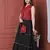 MAROON PRINTED CROP TOP WITH SKIRT AND POTLI