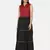 MAROON PRINTED CROP TOP WITH SKIRT AND POTLI