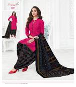 pink cotton stitched top & bottom with dupatta