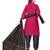 pink cotton stitched top & bottom with dupatta