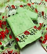 Light-green aari cotton salwar