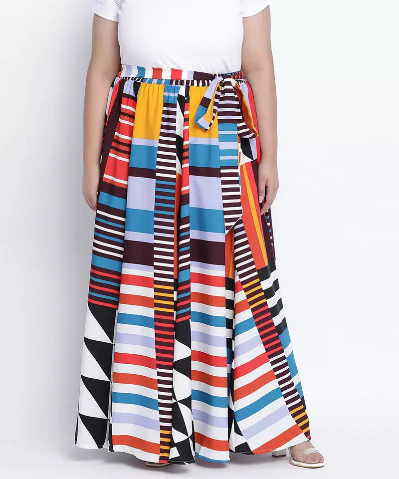 Multihued gathered dense Plus skirt