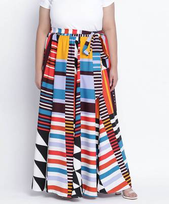 Multihued gathered dense Plus skirt 1
