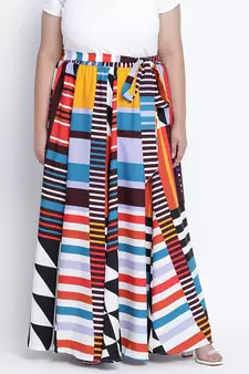 Multihued gathered dense Plus skirt